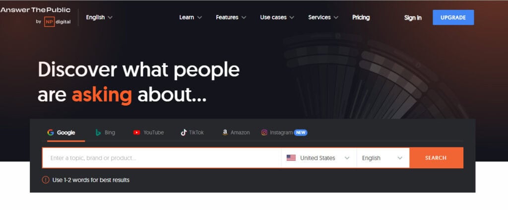 Answer the public dashboard